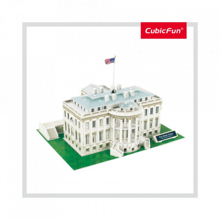 Cubic Fun - Puzzle 3D Casa Alba (Nivel Mediu 64 Piese) - Img 3