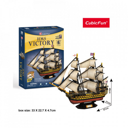 Cubic Fun - Puzzle 3D Nava Hms Victory 189 Piese - Img 2
