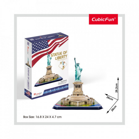Cubic Fun - Puzzle 3D Statuia Libertatii (Nivel Mediu 39 Piese) - Img 2