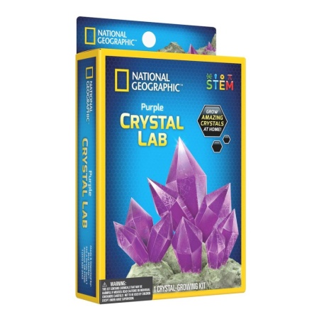 National Geographic - Set educativ Mini laborator de crestere cristale violet - Img 2