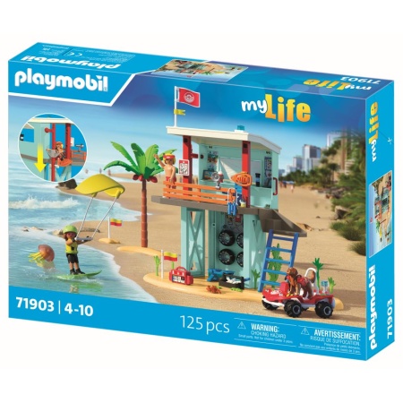 Playmobil - Jucarie de rol Turnul salvamarului si vehicul de plaja - Img 3