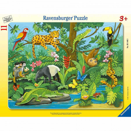 Puzzle Tip Rama Animale In Jungla, 11 Piese - Img 2