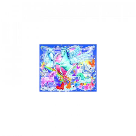 Puzzle unicorni 100 piese starline cu sclipici - Img 2