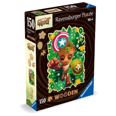 Ravensburger - Puzzle contur din lemn Marvel Groot 150 piese - Img 2