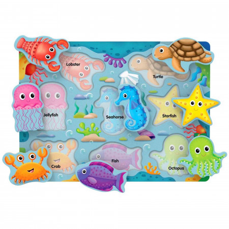 THE LEARNING JOURNEY - PUZZLE SA INVATAM ANIMALELE MARINE - Img 2