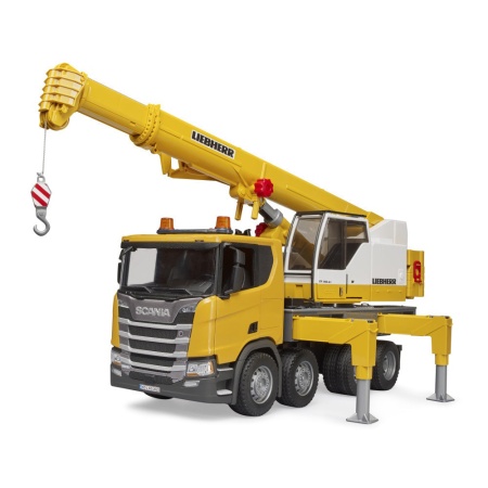 Bruder camion cu macara Scania Super 560R Liebherr cu lumini si sunete - Img 6