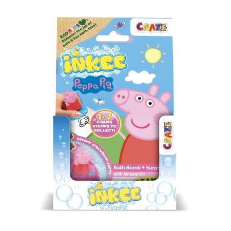 Craze - Bila de baie Inkee cu surpriza figurina stampila Peppa Pig - Img 3