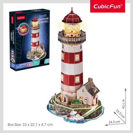 Cubic Fun - Puzzle 3D led far 72 piese