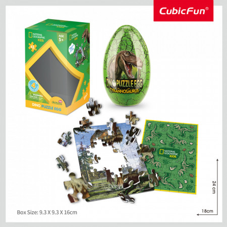 Cubic Fun - Puzzle In Cutie Tyrannosaurus Rex 63 Piese - Img 3