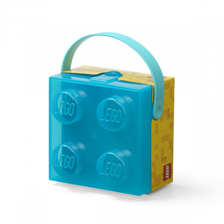 Cutie LEGO 2x2 - albastru transparent - Img 2