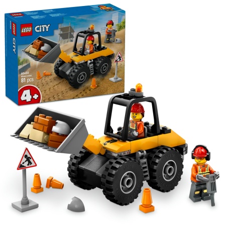 Încarcator pe roti galben pentru constructii
