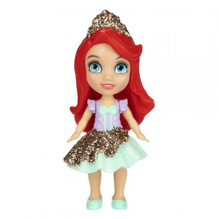 Mini papusa Ariel cu rochita , Disney Princess, 8cm