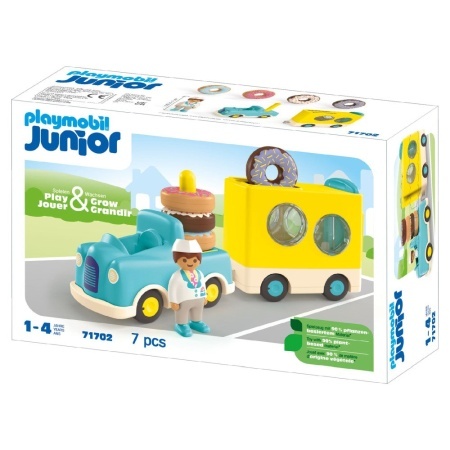 Playmobil Junior - Camion de stivuit si sortat cu gogosi - Img 3