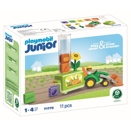 Playmobil - Junior dezvoltare prin joaca Tractor cu incarcatura si semanatoare - Img 2