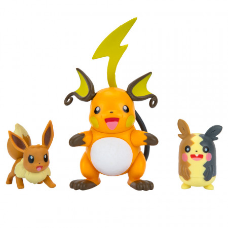 POKEMON Set 3 figurine - Raichu + Morpeko + Eevee - Img 2