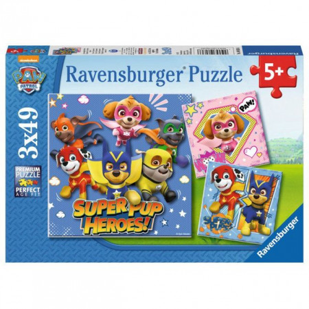 PUZZLE PATRULA CATELUSILOR MODEL 2, 3x49 PIESE