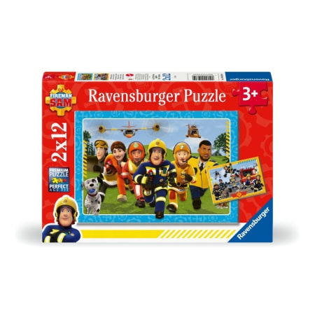 Ravensburger - Puzzle pompierul Sam si prietenii 2x12 piese - Img 2