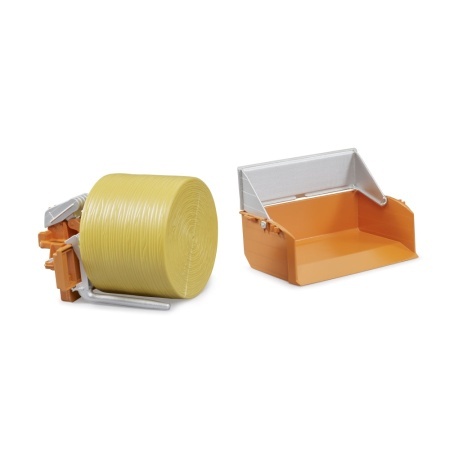 Bruder - Accesorii pentru tractor Lada de incarcare furci si un balot rotund - Img 4