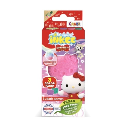 Craze - Bombe de baie Inkee 3 buc asortate in forma de Hello Kitty - Img 2