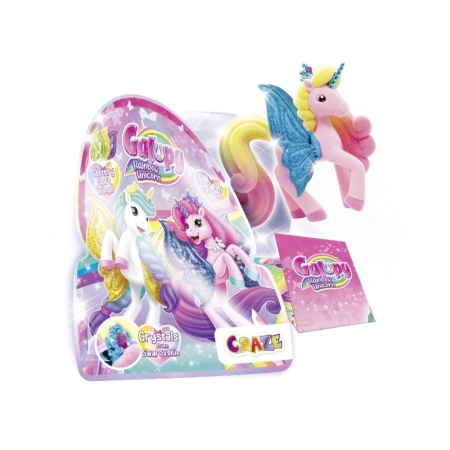 Craze - Galupy figurina Unicorn curcubeu cu aripi sclipitoare si coroana decorata cu un cristal Swarovski - Img 3