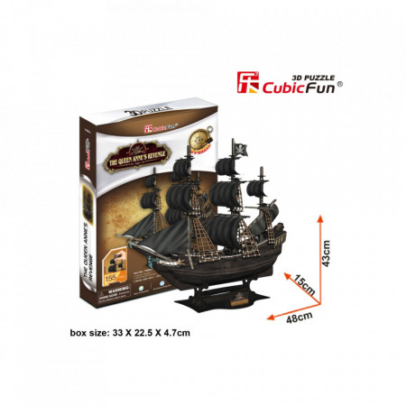 Cubic Fun - Puzzle 3D Nava Queen Anne 180 Piese - Img 3