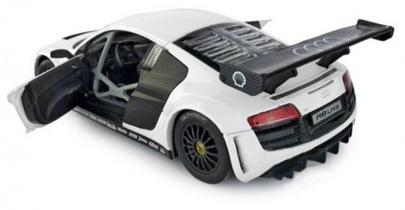 Masinuta Metalica Audi R8 Alb Scara 1 La 24 - Img 5
