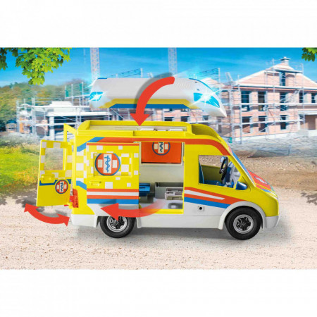 Playmobil - Ambulanta Galbena Cu Lumini Si Sunete - Img 3