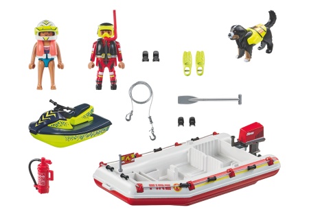Playmobil-BARCA DE SALVARE CU SCUTER ACVATIC - Img 3