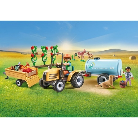 Playmobil - Tractor Cu Remorca Si Cisterna De Apa - Img 3