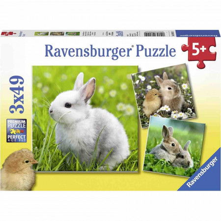 Puzzle Iepurasi, 3X49 Piese - Img 4