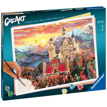 Ravensburger - CreArt pictura pe numere pentru adulti castel de basm - Img 2