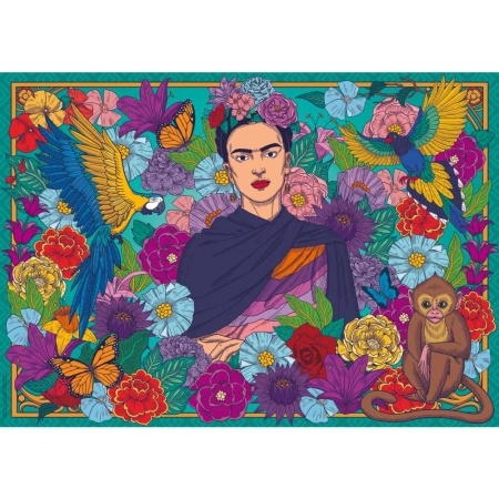 Ravensburger - Puzzle Frida Kahlo inconjurata de flori 1000 piese - Img 3