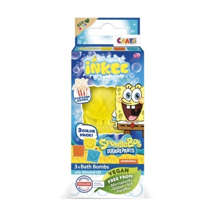 Craze - Bombe de baie Inkee 3 buc asortate in forma de SpongeBob - Img 2