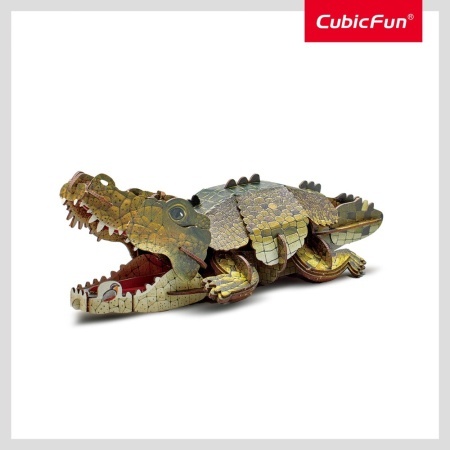 Cubic Fun - National Geographic Animale Salbatice Puzzle 3D Crocodil 54 piese - Img 4