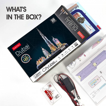 Cubic Fun - Puzzle 3D Led Dubai 182 Piese - Img 2