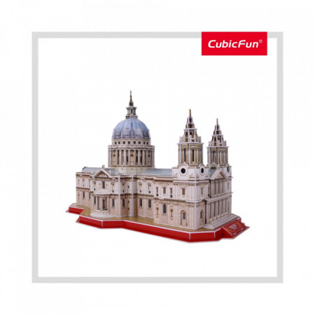 Cubic Fun - Puzzle 3D si Brosura-Catedrala St. Paul 107 Piese - Img 4