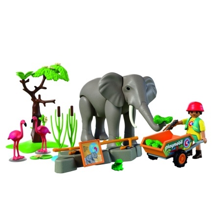 Playmobil - Promo Pack Ingrijitor zoo cu elefant - Img 2