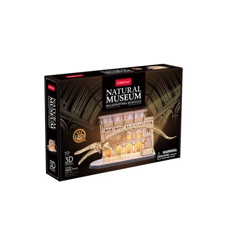Puzzle 3D cu LED muzeul natural Balena albastra 222 piese - Img 3