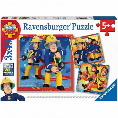 Puzzle Pompierul Sam, 3X49 Piese - Img 4