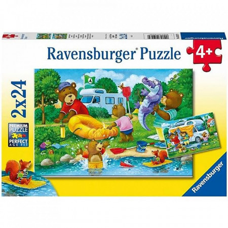 Puzzle Ursi In Camping, 2X24 Piese - Img 2