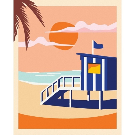 Ravensburger - CreArt pictura pe numere pentru adulti cabana pe plaja - Img 3