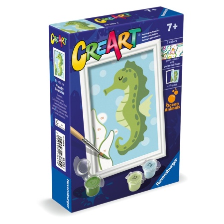 Ravensburger - CreArt pictura pe numere pentru copii calut de mare prietenos - Img 2