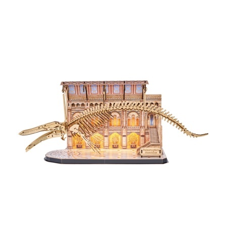 Cubic Fun - Puzzle 3D cu LED muzeul natural Balena albastra 223 piese - Img 4