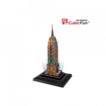 Cubic Fun - Puzzle 3D Led Empire State Building 38 Piese - Img 2
