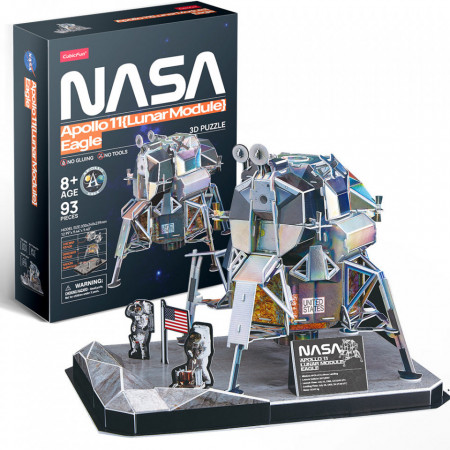 Cubic Fun - Puzzle 3D Nasa - Modulul Lunar Apollo 11, 93 Piese - Img 2