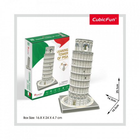 Cubic Fun - Puzzle 3D Turnul Din Pisa (Nivel Mediu 27 Piese) - Img 2