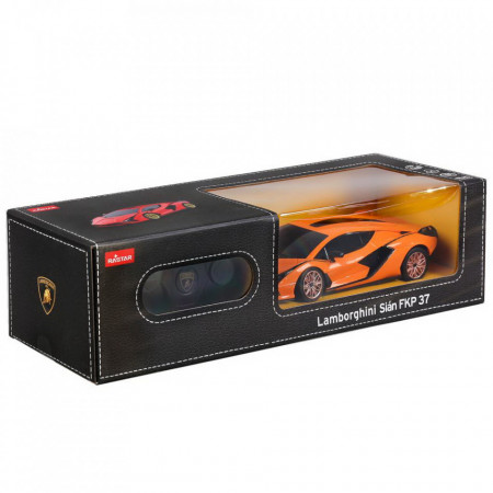 Masina Cu Telecomanda Lamborghini Sian Portocaliu Cu Scara 1 La 24 - Img 2
