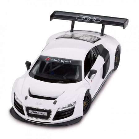Masinuta Metalica Audi R8 Alb Scara 1 La 24 - Img 6