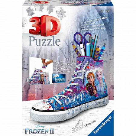 Puzzle 3D Suport Pixuri Sneaker Frozen, 108 Piese - Img 4