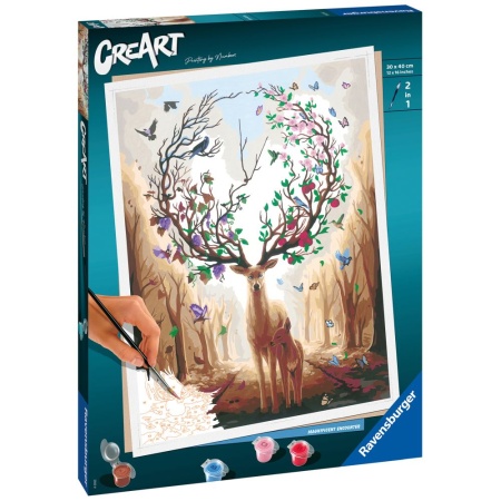 Ravensburger - CreArt pictura pe numere pentru adulti cerb magic - Img 2